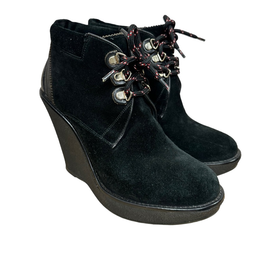 Burberry shoes. Size  7  London  Suede Platform wedge ankle booties